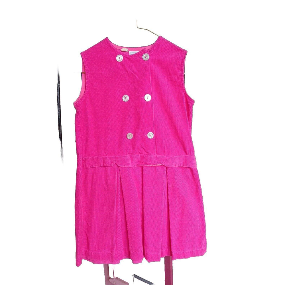 Vintage Barbie Pink Corduroy Romper Jumper Size 6